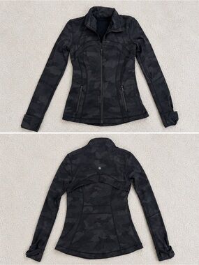 lululemon athletica Black Camo Zip Jacket